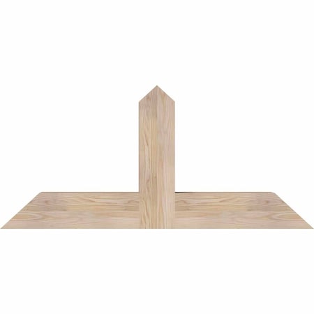 Ekena Millwork Portland Smooth Timber Gable Bracket, Douglas Fir, 48"W x 22"H x 5 1/2"D x 5 1/2"F, 11/12 Pitch GBW048X22X0606POR00SDF